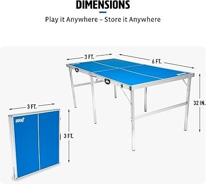 EastPoint Sports Penn Space Saver Table Tennis Table Fully Assembled IndoorOutdoor Portable Table with Net 2 Ping Pong Paddles and 4 Balls
